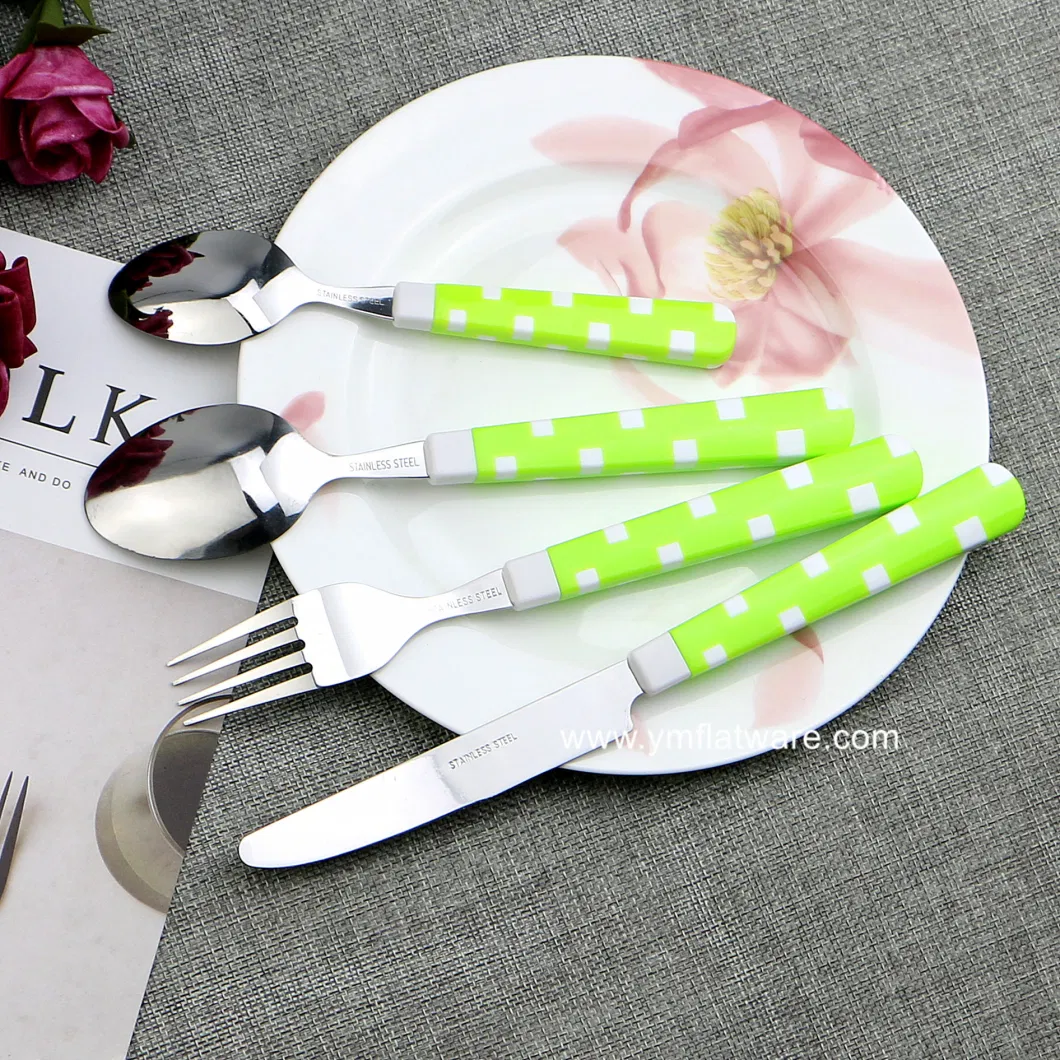 Manufacturer Plastic Handle Stainless Steel Cutlery