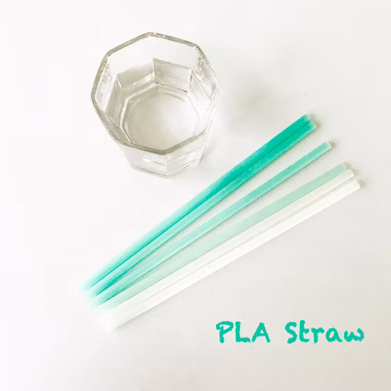 8*200 Biodegradable Compostable PLA Drinking Straw Custom Logo Factory Price