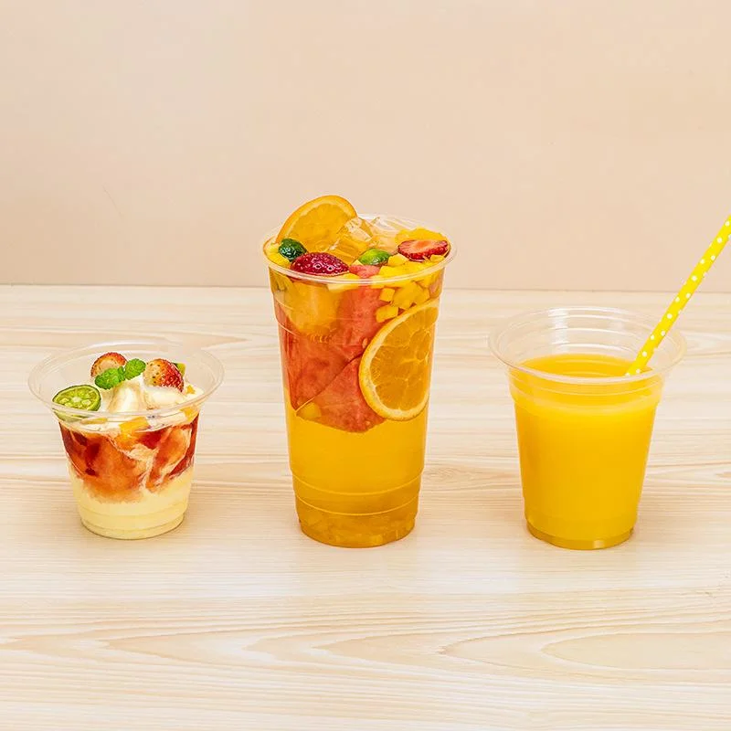 Eco-Friendly Zero Waste Compostable Drinking Cups Bioderadeable PLA Clear Cup for Juice or Drinks