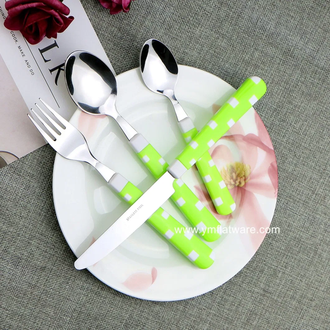 Manufacturer Plastic Handle Stainless Steel Cutlery