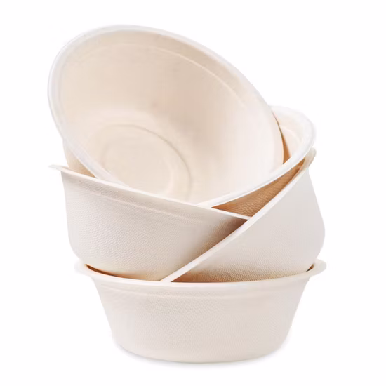 Миска для супа из компостируемой бумаги, биоразлагаемая целлюлоза, изготовленная из натурального жома, миски из сахарного тростника